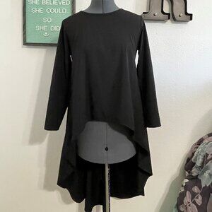 Black High-Low Blouse